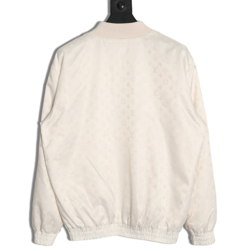 Louis Vuitton LV Tricolor Monogram Reversible Ivory Bomber Jacket