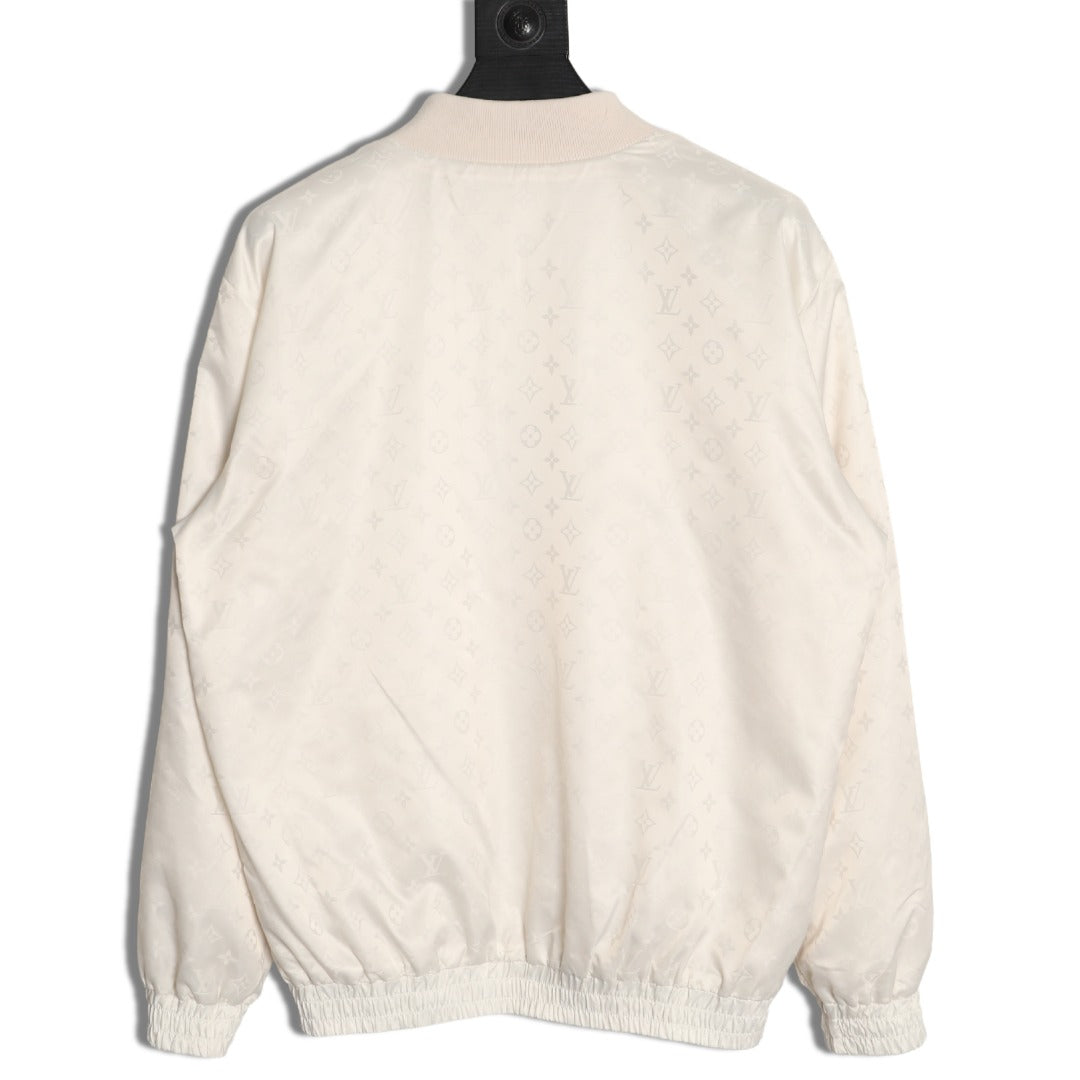 Louis Vuitton LV Tricolor Monogram Reversible Ivory Bomber Jacket