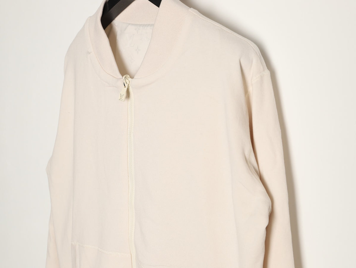Louis Vuitton LV Tricolor Monogram Reversible Ivory Bomber Jacket