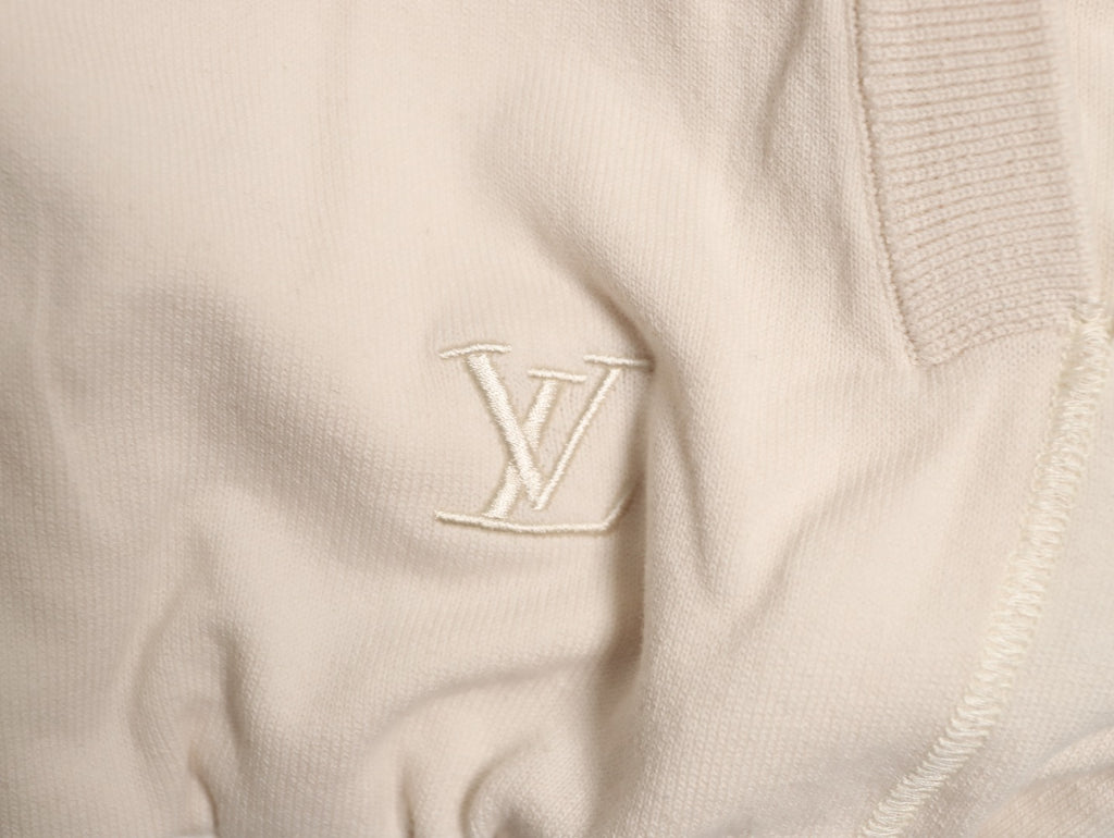 Louis Vuitton LV Tricolor Monogram Reversible Ivory Bomber Jacket