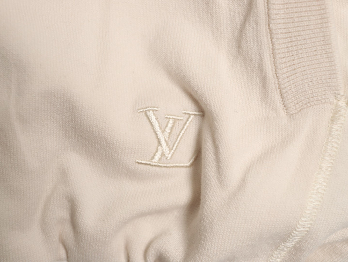 Louis Vuitton LV Tricolor Monogram Reversible Ivory Bomber Jacket