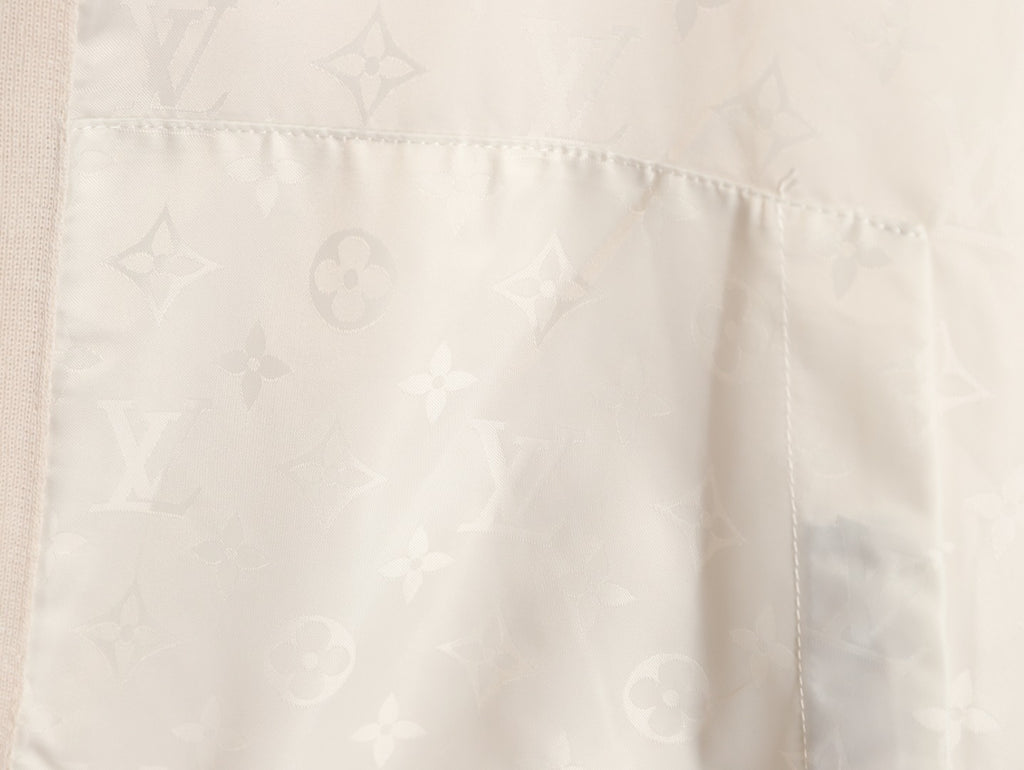 Louis Vuitton LV Tricolor Monogram Reversible Ivory Bomber Jacket