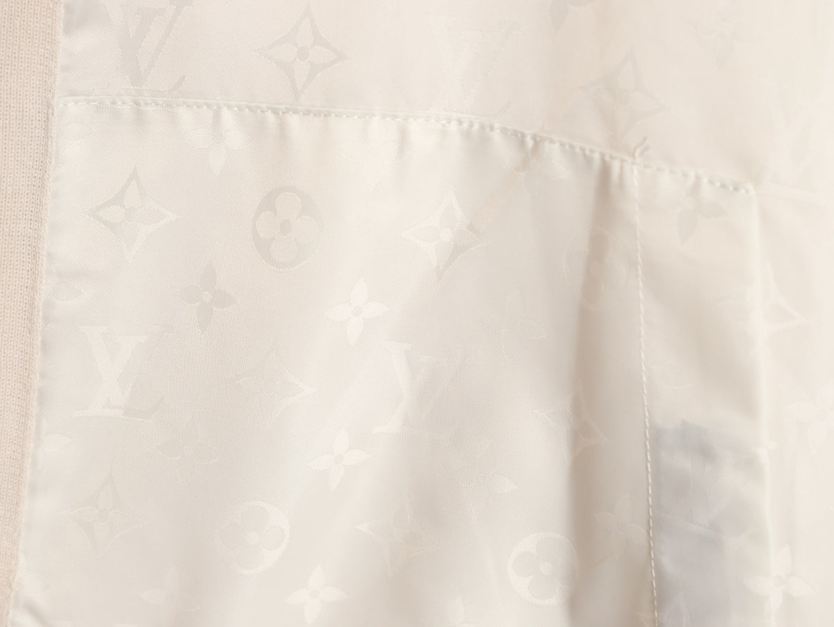 Louis Vuitton LV Tricolor Monogram Reversible Ivory Bomber Jacket