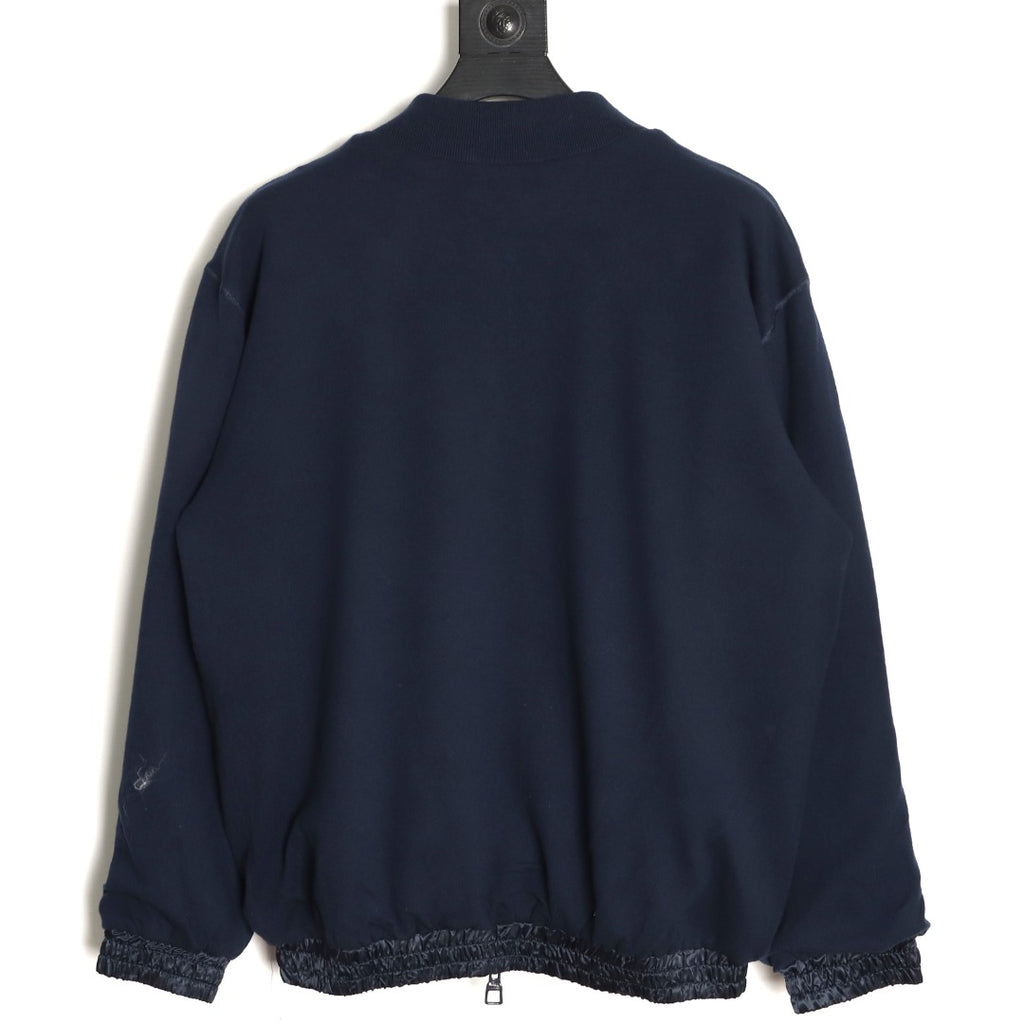 Louis Vuitton LV Tricolor Monogram Reversible Navy Bomber Jacket
