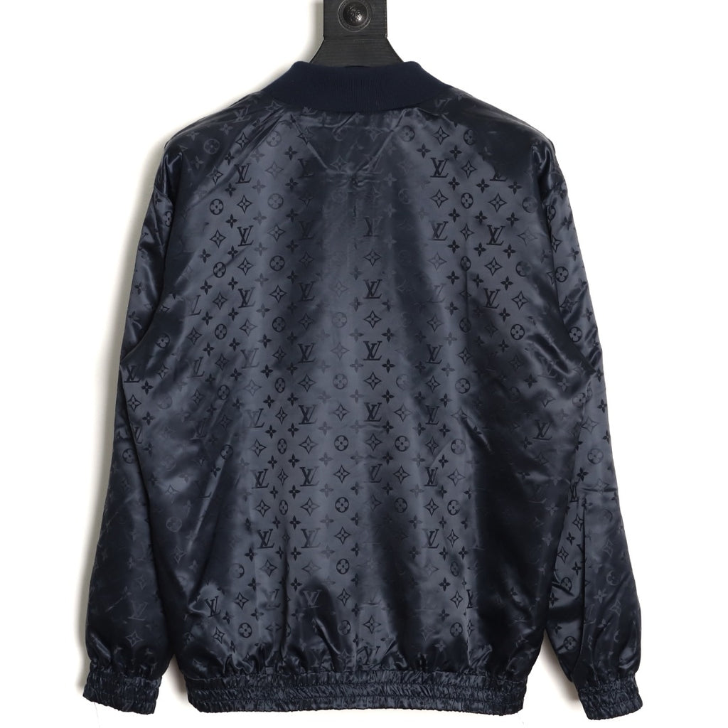 Louis Vuitton LV Tricolor Monogram Reversible Navy Bomber Jacket