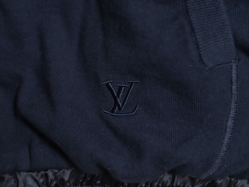 Louis Vuitton LV Tricolor Monogram Reversible Navy Bomber Jacket