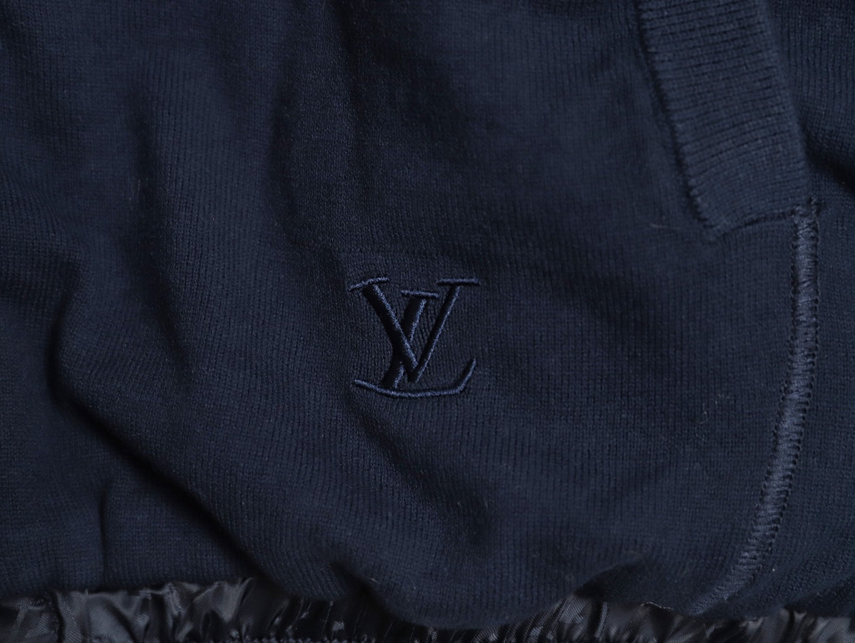 Louis Vuitton LV Tricolor Monogram Reversible Navy Bomber Jacket