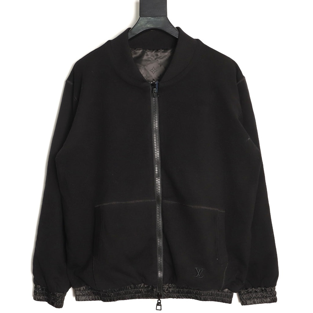 Louis Vuitton LV Tricolor Monogram Reversible Black Bomber Jacket