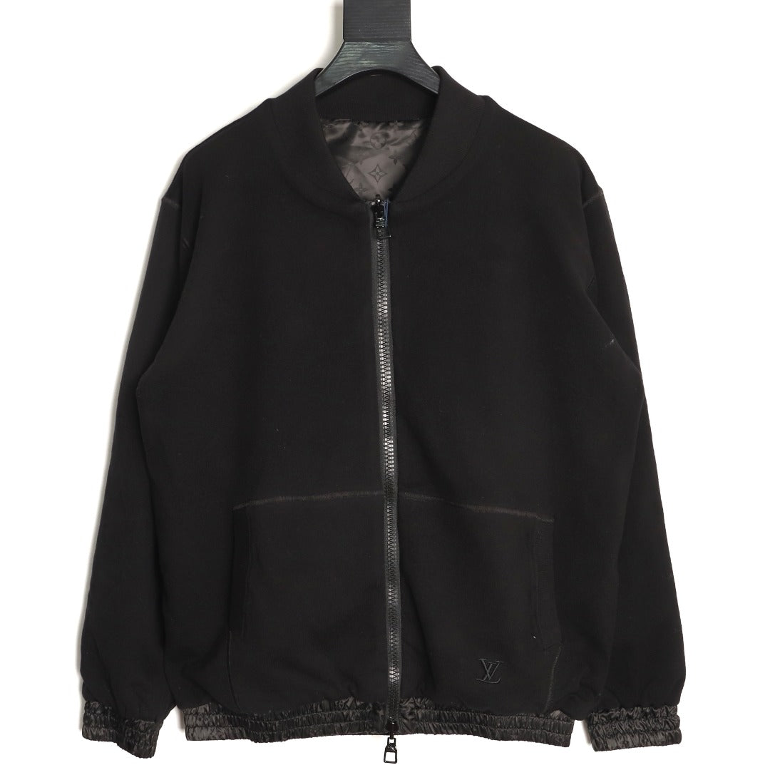 Louis Vuitton LV Tricolor Monogram Reversible Black Bomber Jacket