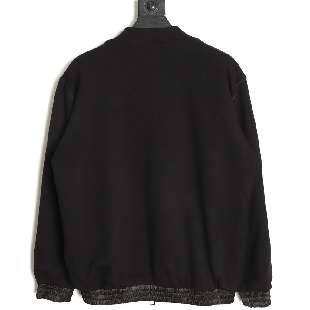 Louis Vuitton LV Tricolor Monogram Reversible Black Bomber Jacket