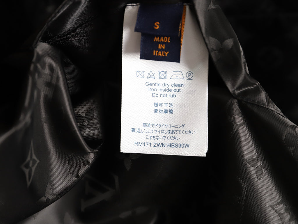Louis Vuitton LV Tricolor Monogram Reversible Black Bomber Jacket