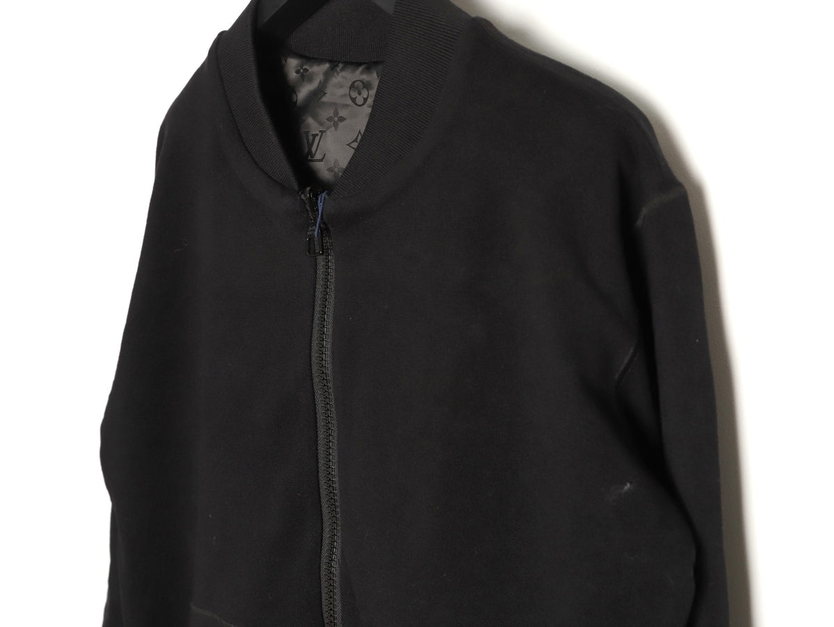 Louis Vuitton LV Tricolor Monogram Reversible Black Bomber Jacket