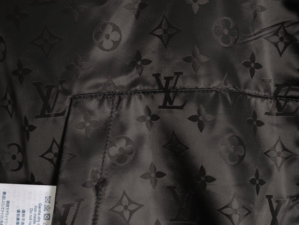 Louis Vuitton LV Tricolor Monogram Reversible Black Bomber Jacket