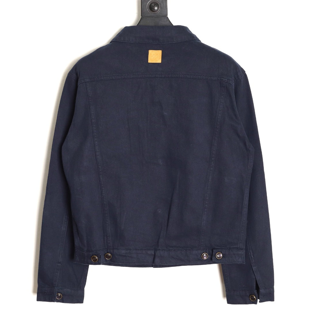 Louis Vuitton LV Embossed Pocket Dark Indigo Denim Trucker Jacket
