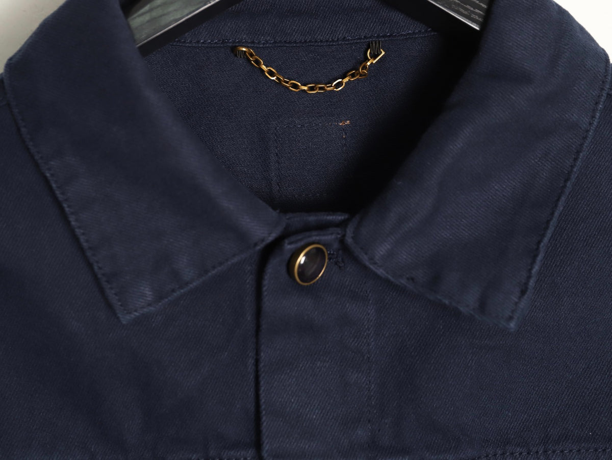 Louis Vuitton LV Embossed Pocket Dark Indigo Denim Trucker Jacket