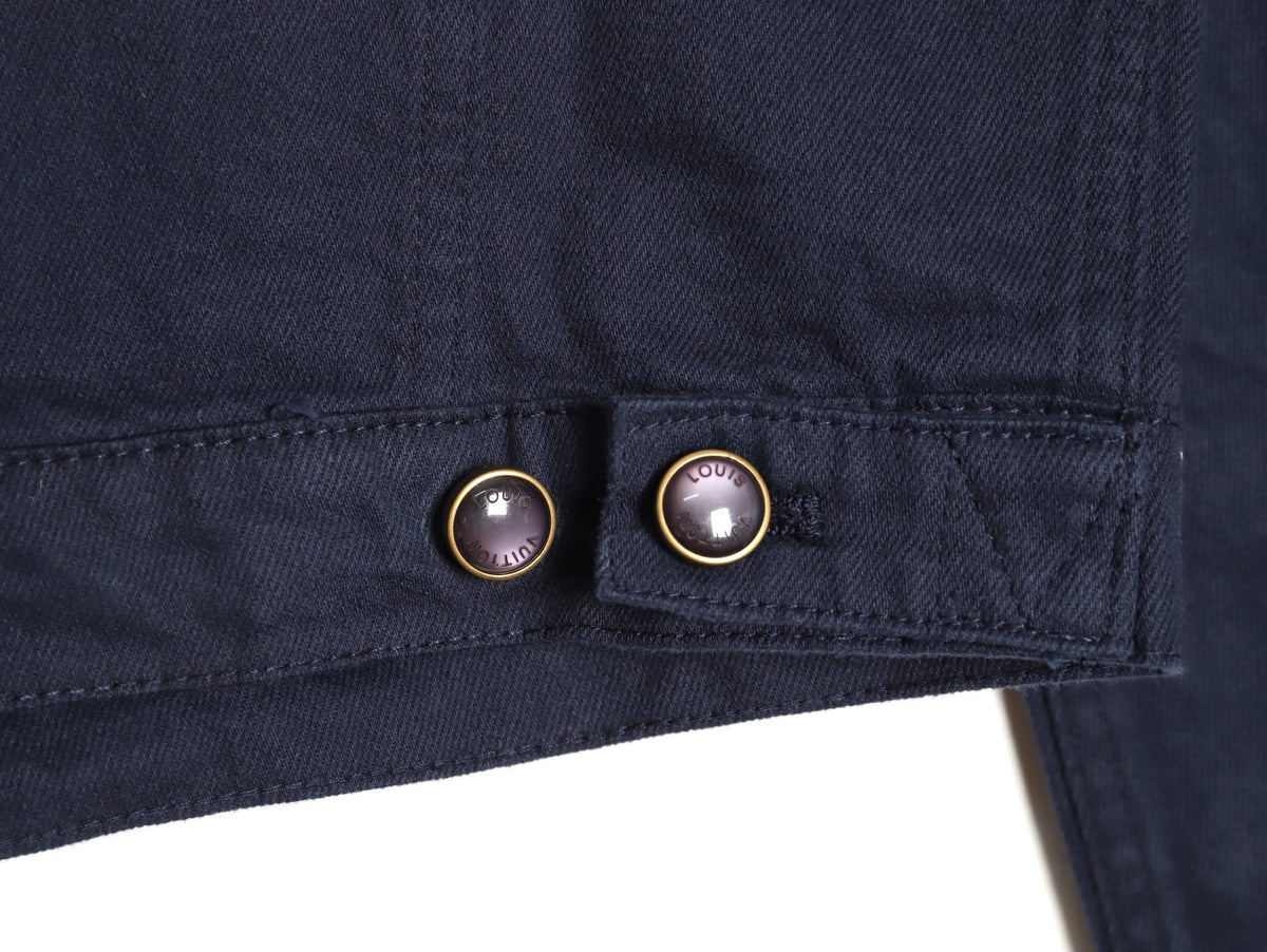 Louis Vuitton LV Embossed Pocket Dark Indigo Denim Trucker Jacket
