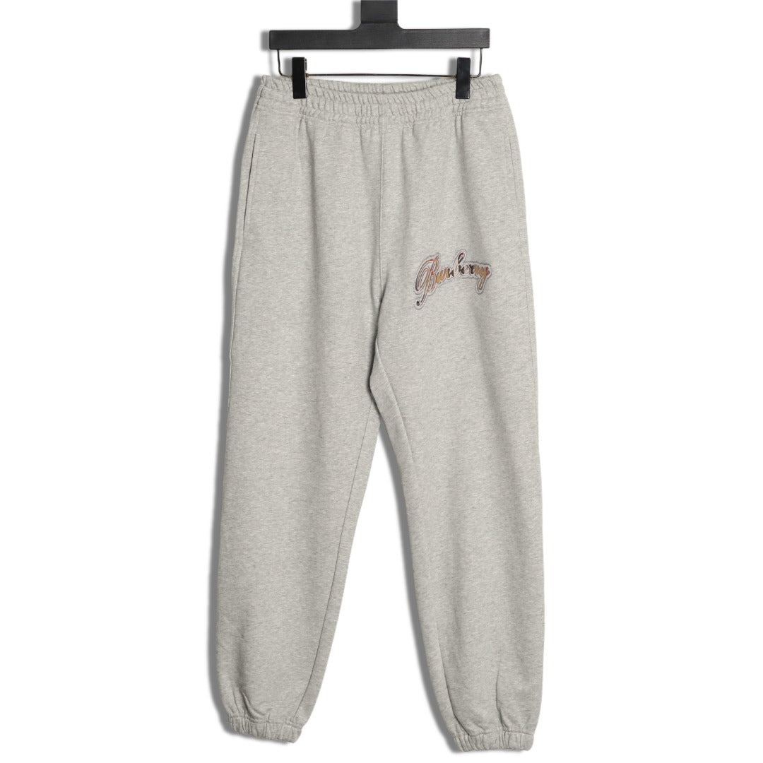 Burberry BBR Check Signature Light Gray Jogger Pants