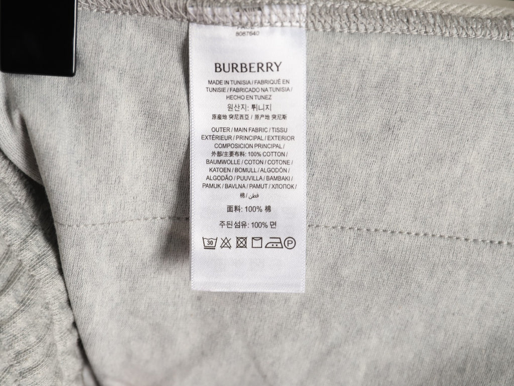 Burberry BBR Check Signature Light Gray Jogger Pants