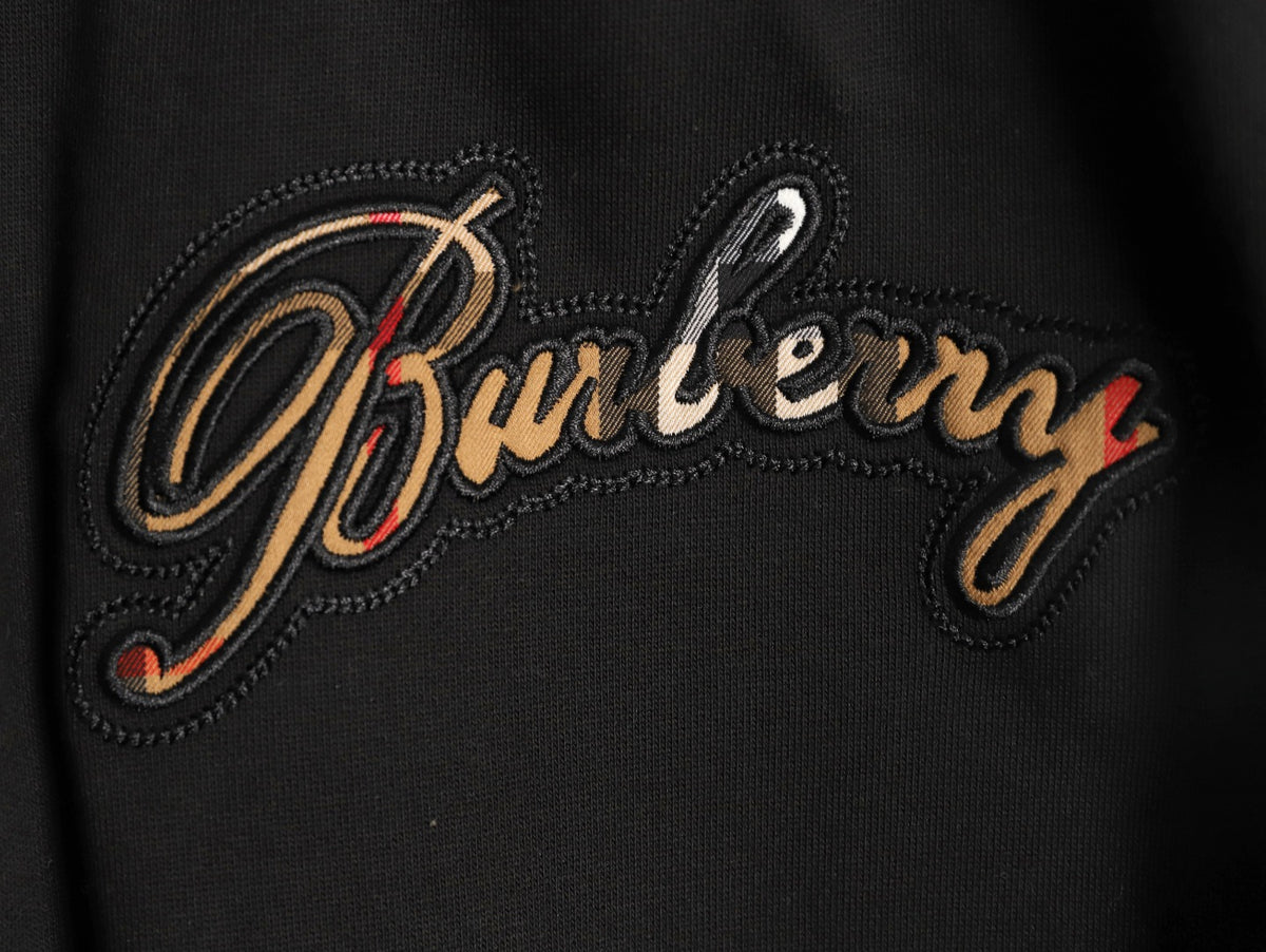Burberry BBR Check Signature Black Jogger Pants