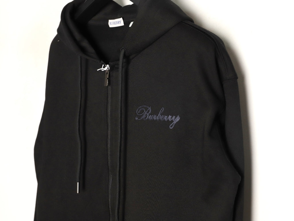 Burberry BBR Check Signature Black Zip Hoodie
