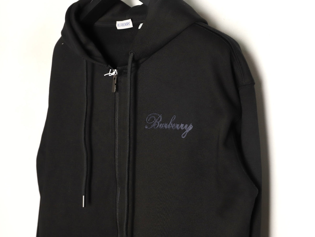 Burberry BBR Check Signature Black Zip Hoodie