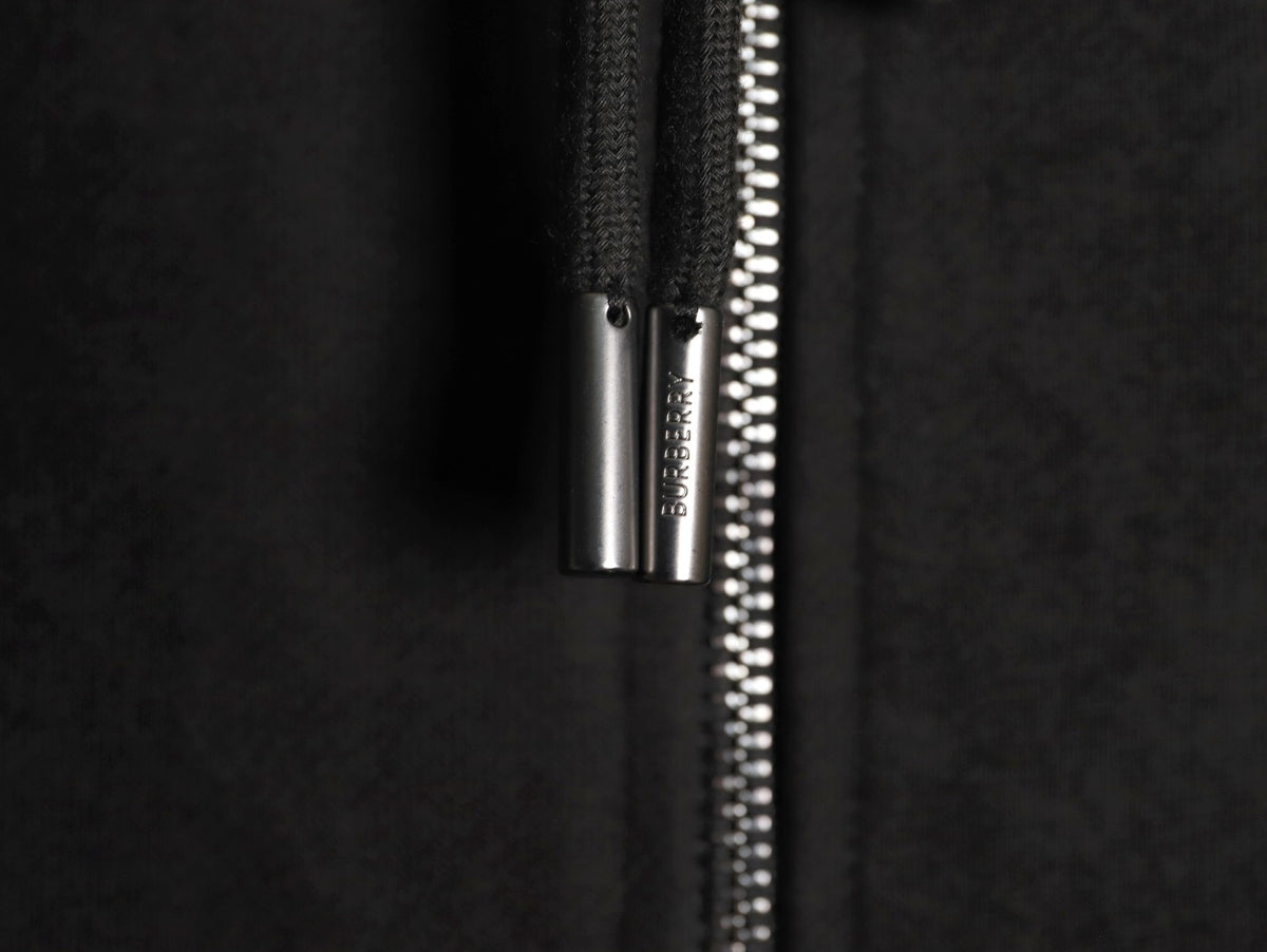 Burberry BBR Check Signature Black Zip Hoodie