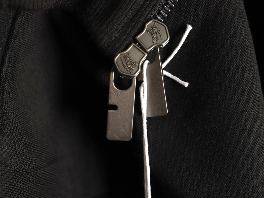 Burberry BBR Check Signature Black Zip Hoodie