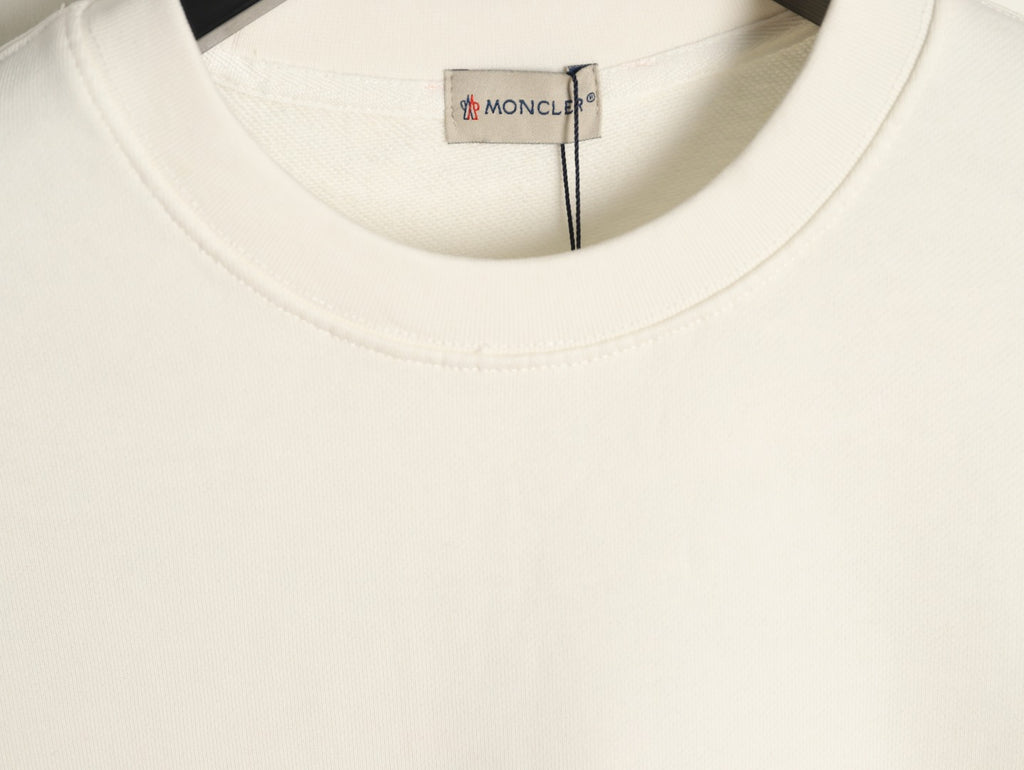 Moncler 26SS Classic Badge Embroidered Ivory Crewneck Sweatshirt