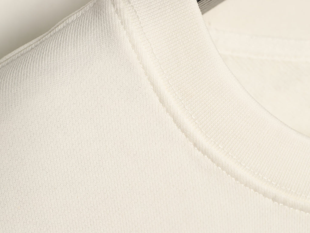 Moncler 26SS Classic Badge Embroidered Ivory Crewneck Sweatshirt