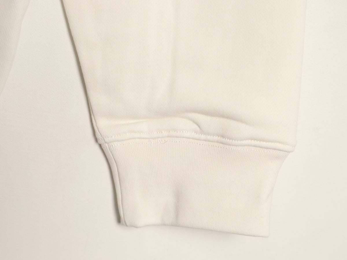 Moncler 26SS Classic Badge Embroidered Ivory Crewneck Sweatshirt