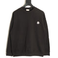 Moncler 26SS Classic Badge Embroidered Black Crewneck Sweatshirt