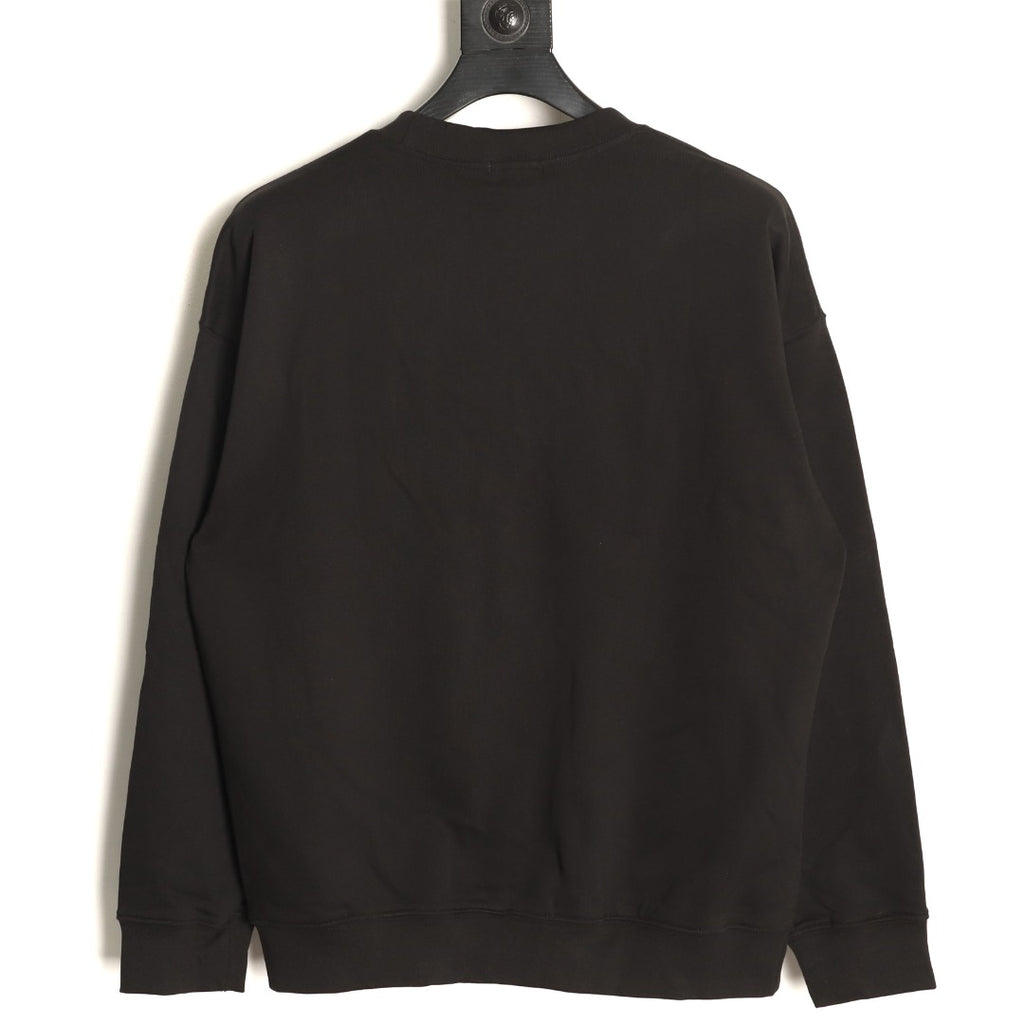 Moncler 26SS Classic Badge Embroidered Black Crewneck Sweatshirt