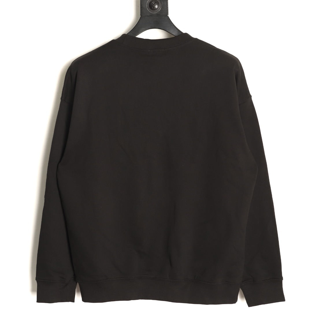 Moncler 26SS Classic Badge Embroidered Black Crewneck Sweatshirt
