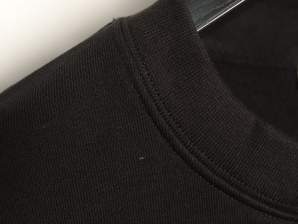 Moncler 26SS Classic Badge Embroidered Black Crewneck Sweatshirt
