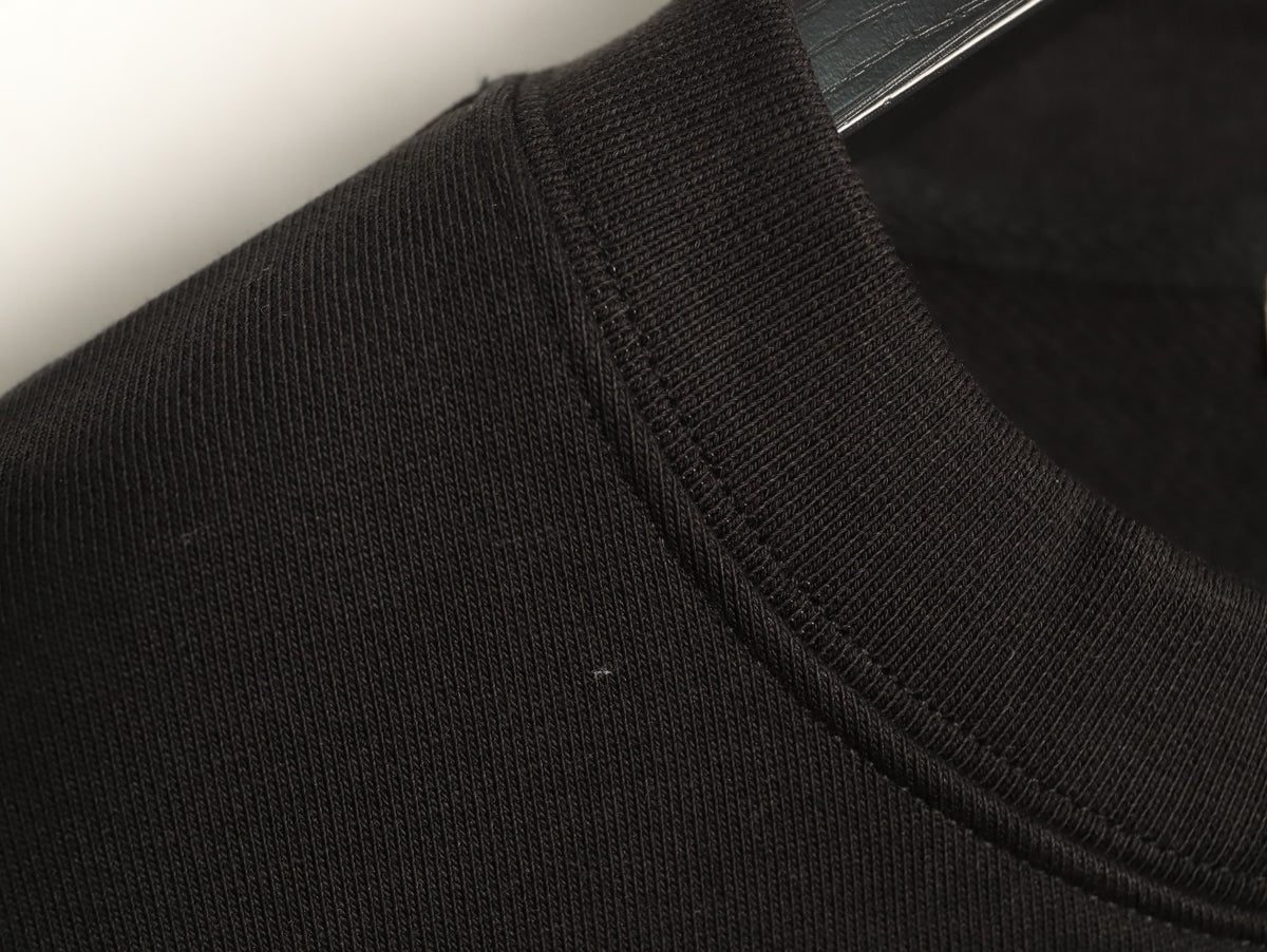 Moncler 26SS Classic Badge Embroidered Black Crewneck Sweatshirt