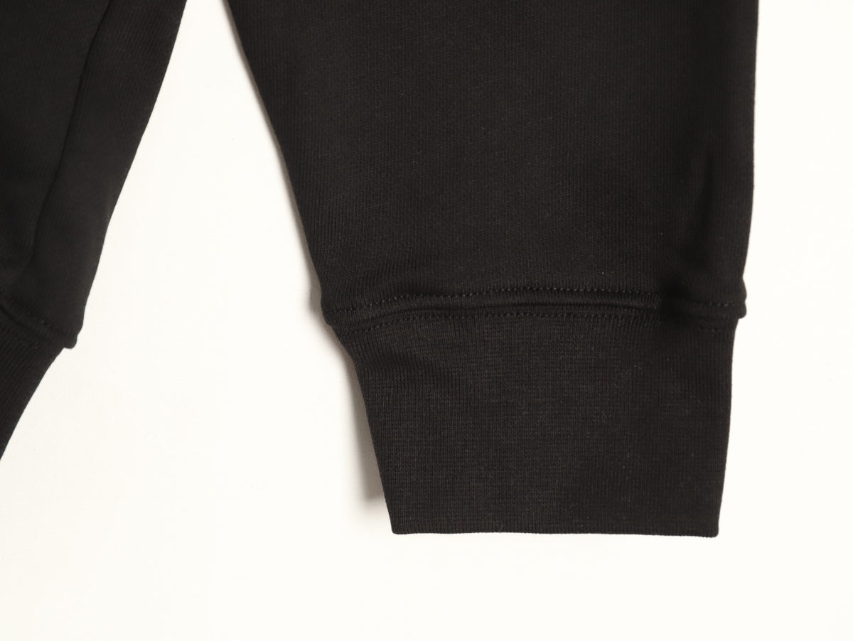 Moncler 26SS Artistic Script Logo Black Crewneck Sweatshirt