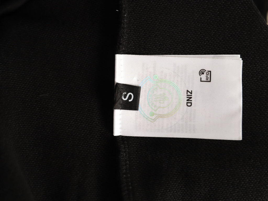 Moncler 26SS Artistic Script Logo Black Crewneck Sweatshirt