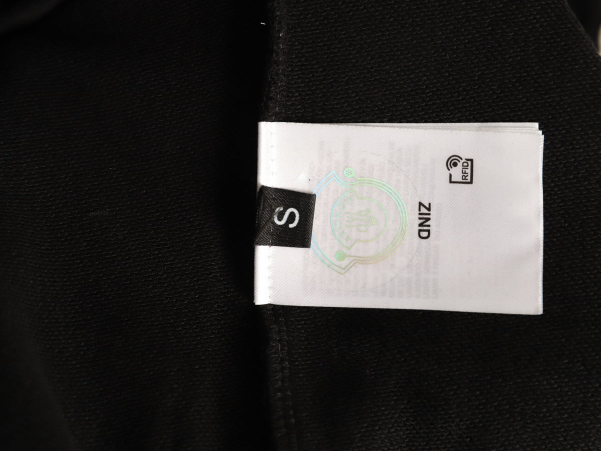 Moncler 26SS Artistic Script Logo Black Crewneck Sweatshirt