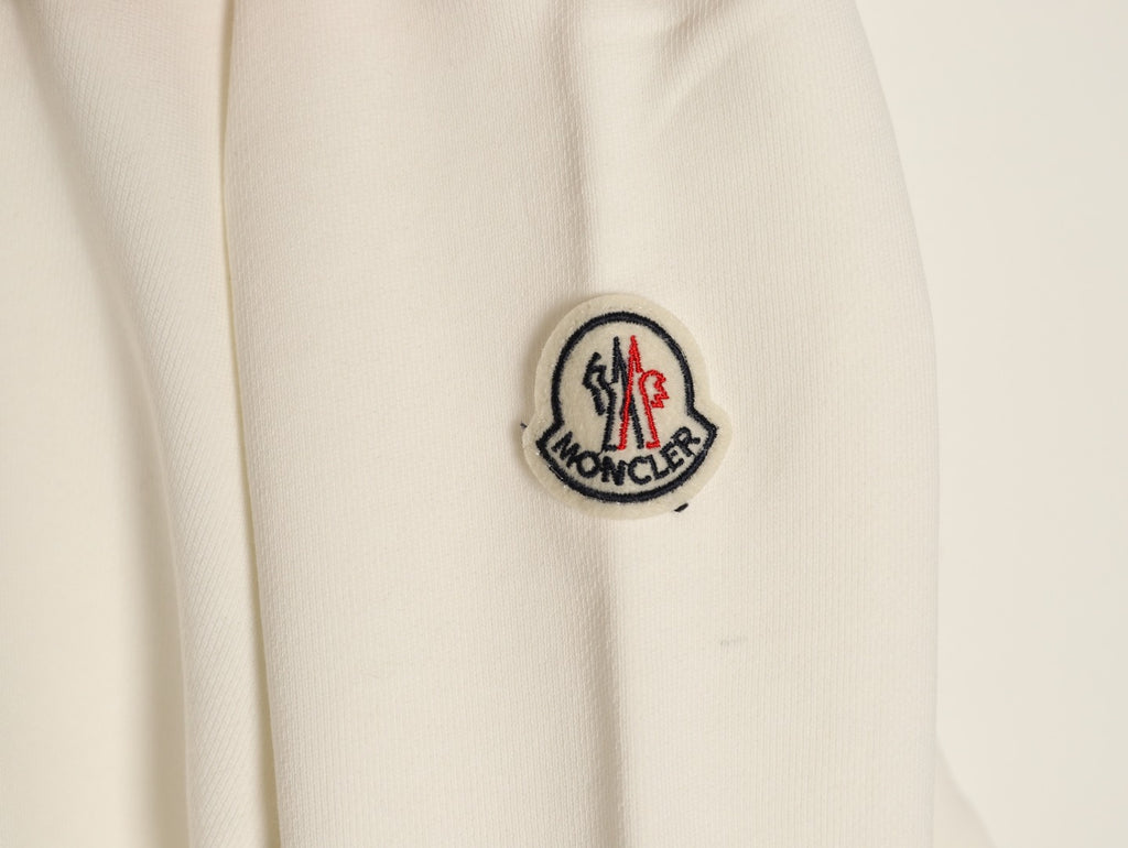 Moncler 26SS Arched Logo Ivory Crewneck Sweatshirt
