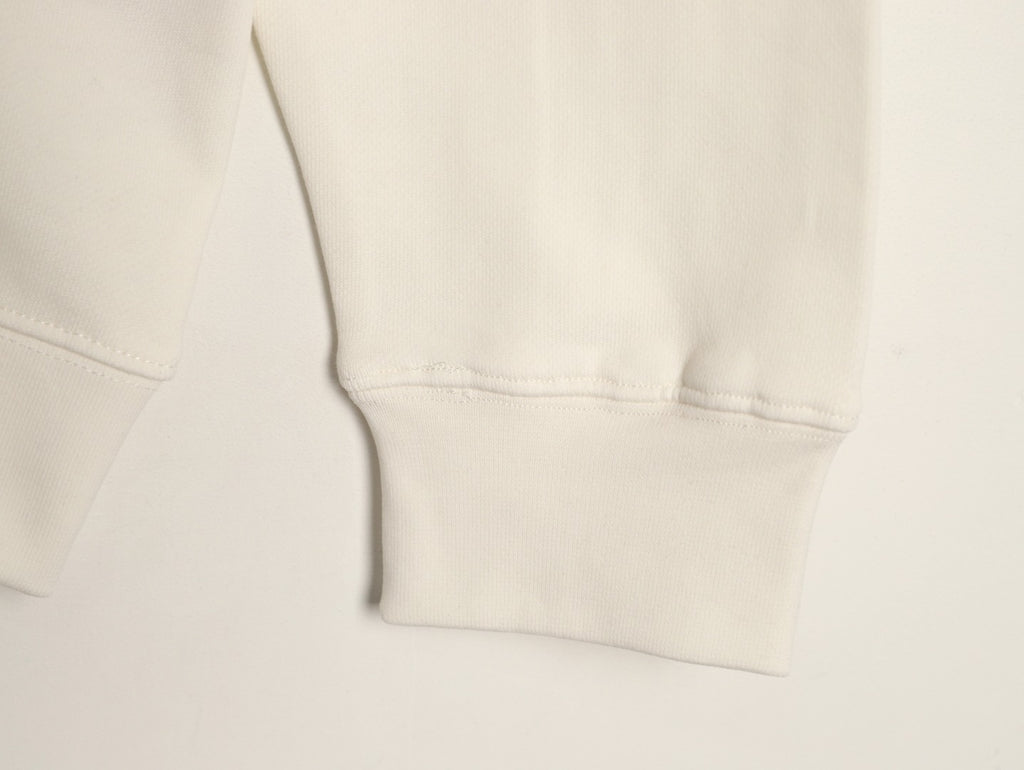 Moncler 26SS Arched Logo Ivory Crewneck Sweatshirt