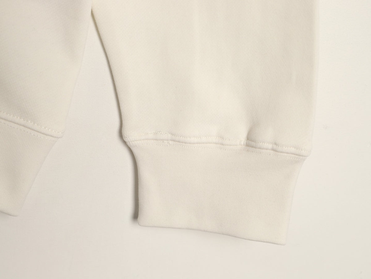 Moncler 26SS Arched Logo Ivory Crewneck Sweatshirt