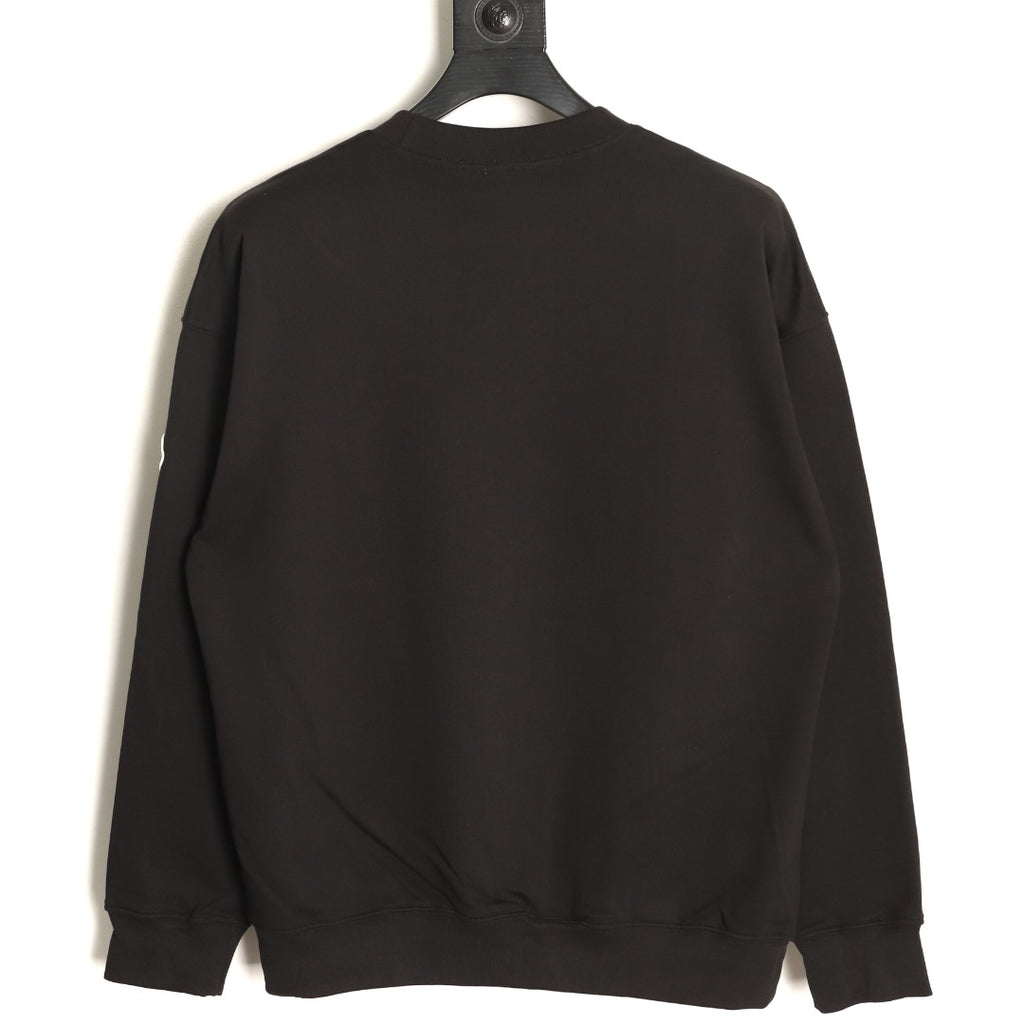 Moncler 26SS Arched Logo Black Crewneck Sweatshirt