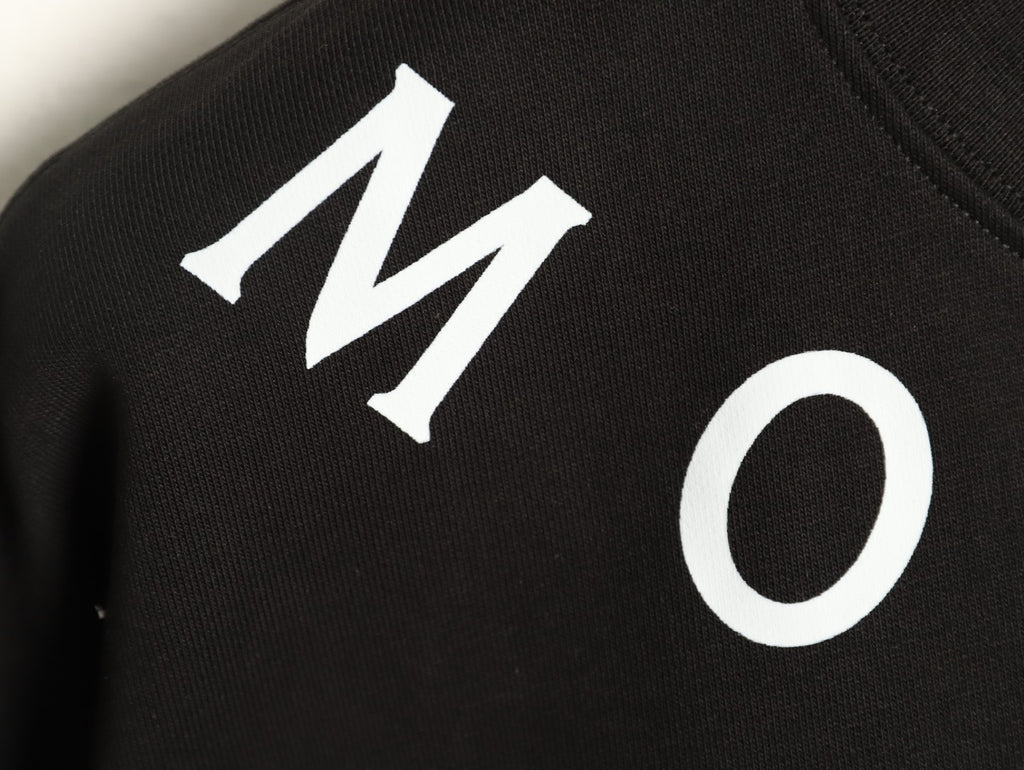 Moncler 26SS Arched Logo Black Crewneck Sweatshirt