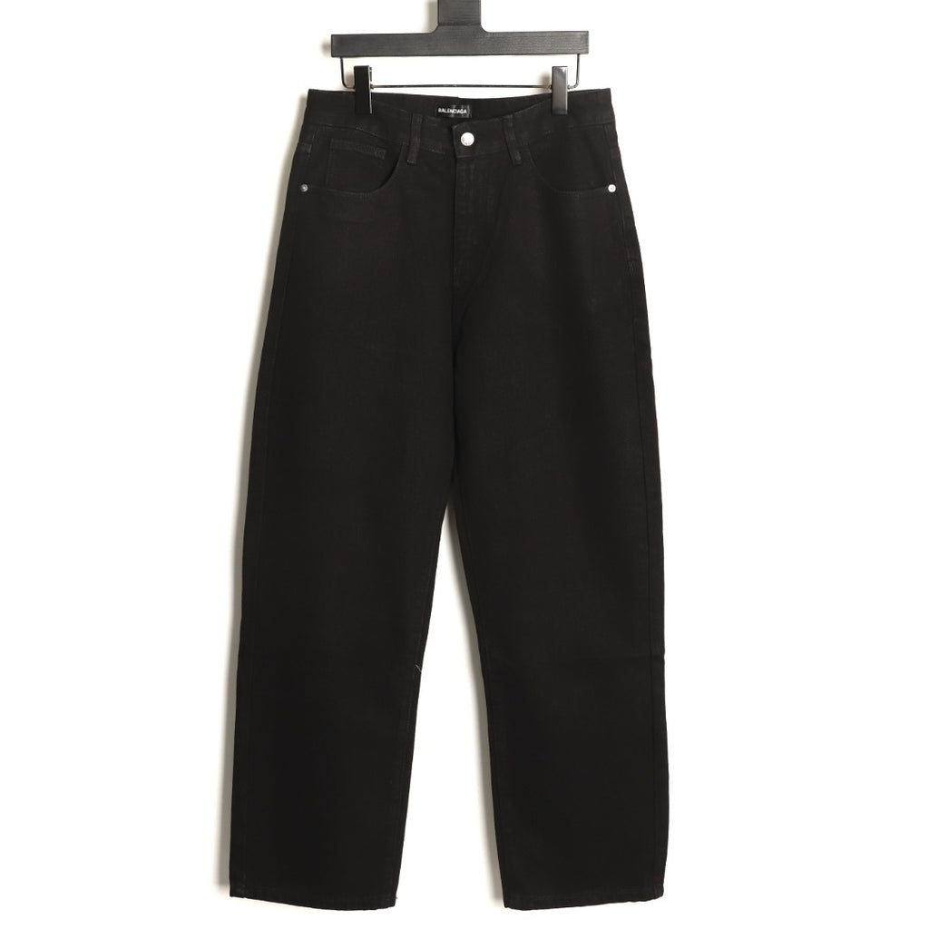 Balenciaga Double B Back-Pocket Black Straight-Leg Jeans