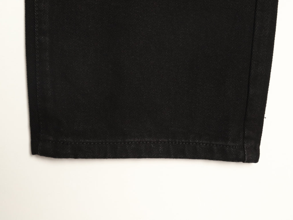 Balenciaga Double B Back-Pocket Black Straight-Leg Jeans