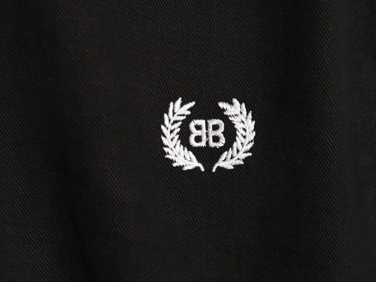 Balenciaga 3M Letter Back-Pocket Black Straight-Leg Jeans