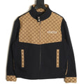 Gucci Vintage Monogram Panel Black Stand-Collar Jacket