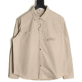 Dior 25FW Embroidered Emblem Beige Canvas Shirt Jacket