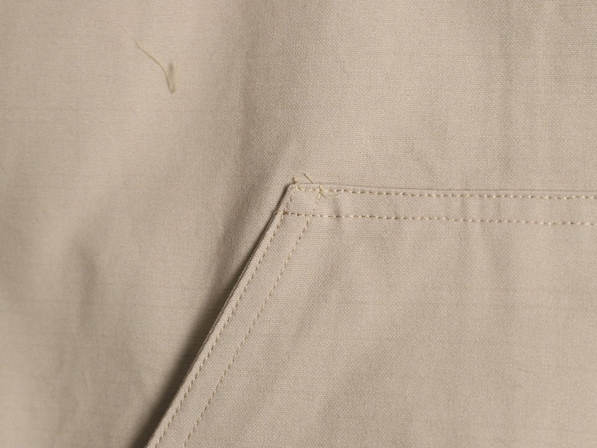 Dior 25FW Embroidered Emblem Beige Canvas Zip Hooded Jacket