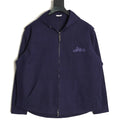 Dior 25FW Embroidered Emblem Navy Canvas Zip Hooded Jacket